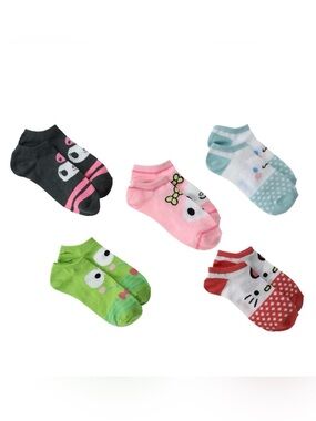 Hello Kitty NWT 5 Pk No Show Socks
